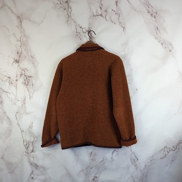 The Territory Ahead Jacket Womens Medium Wool Coat Button Orange Brown Corduroy - Picture 5 of 12